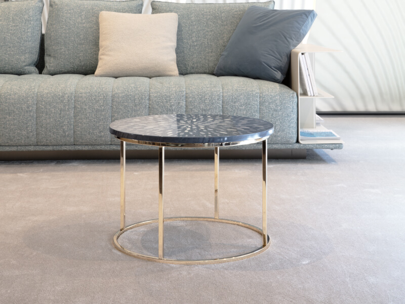 Alchymia Circle Small Table Decorative BlueTop