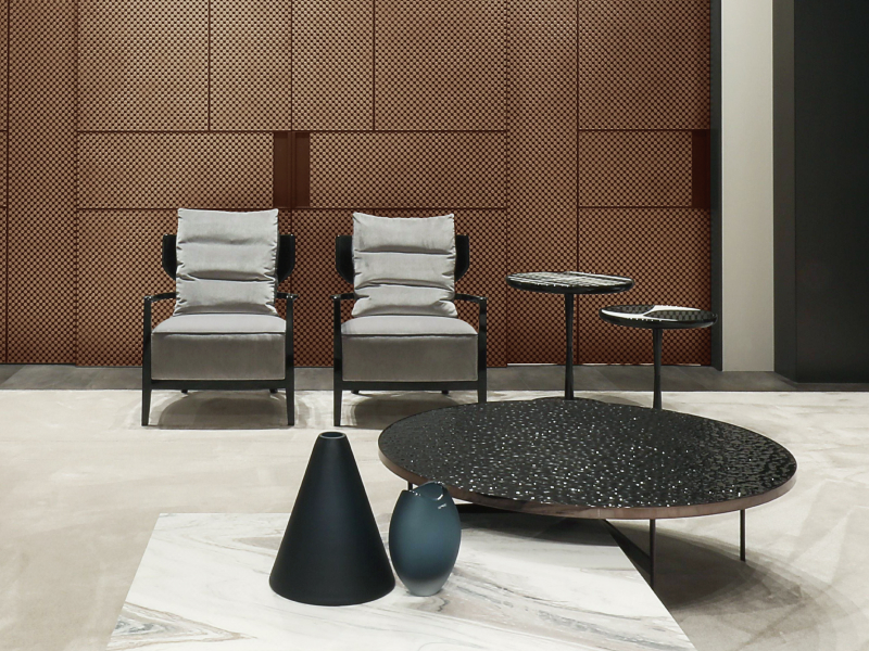 Alchymia Denise Armchair Near Small Table