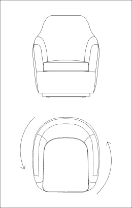 Alchymia Glenn Armchair Swivel