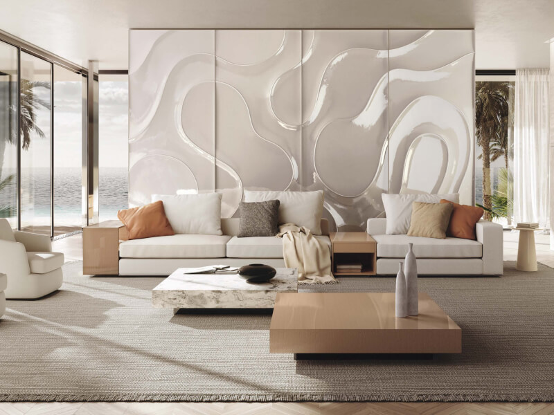 Alchymia Square Small Table Near Sofa