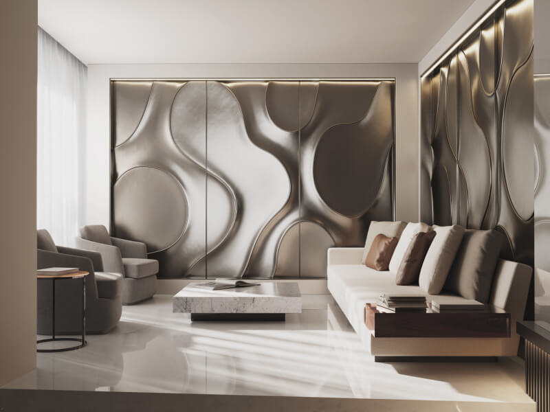 Alchymia Nebula Wall Decor Near Sofa