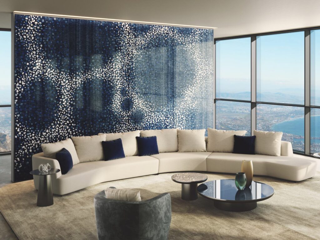 Alchymia Blue Lagoon Wall Decor In Skyline View