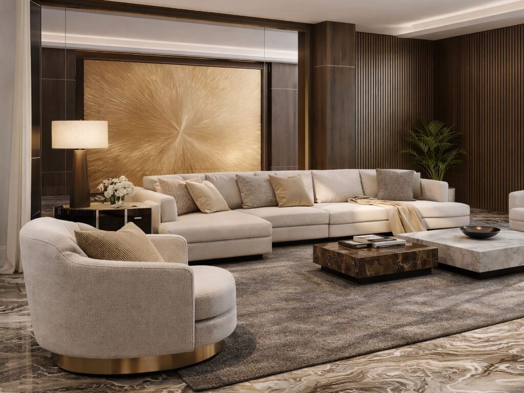 Alchymia Midnight Wall Decor in Living Room