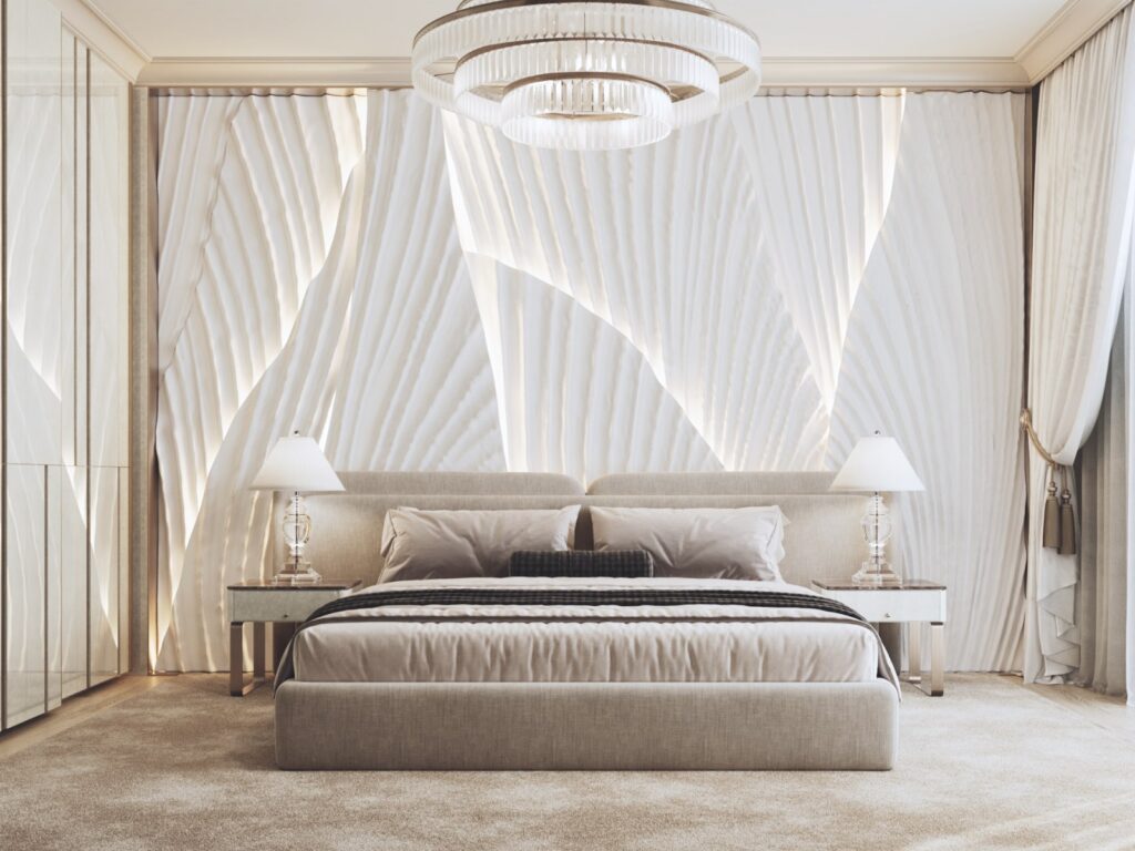 Alchymia River White Wall Decor in Bedroom